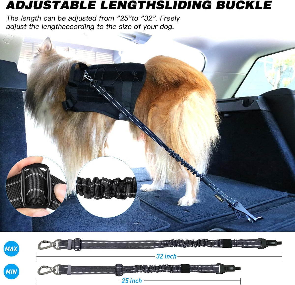 Aubell pet car restraint buckle detail