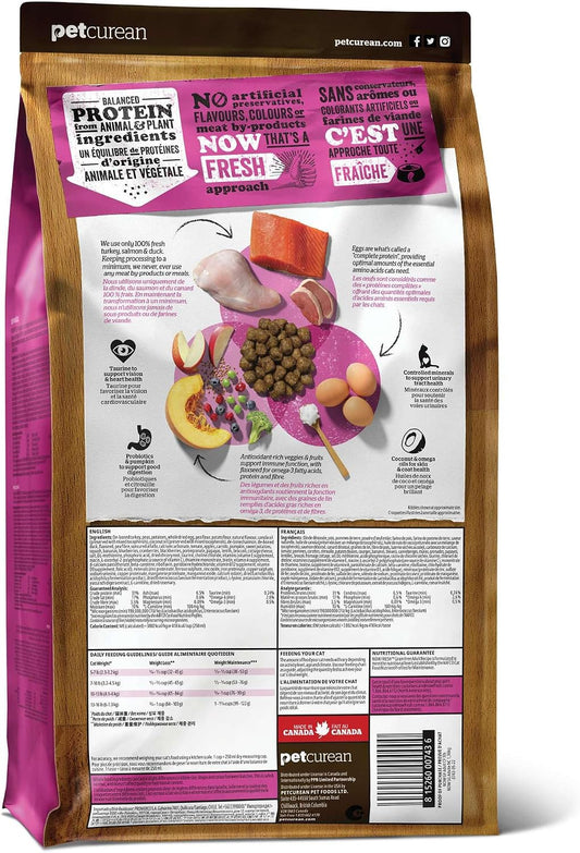 Now Fresh cat food turkey salmon and duck flavor 8 pounds packaging.