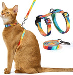 Adjustable Cat Harness and Leash Set Escape Proof (Hawaii Green) - Image 12