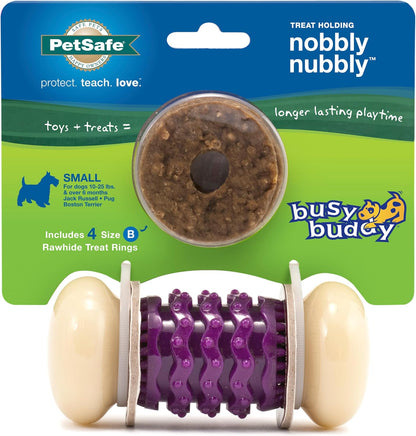 PetSafe Busy Buddy Bristle Bone Dog Chew Toy - Treat Holding Toothbrush Toy for Hard Chewers - Helps Keep Your Dog's Teeth Clean - Durable, Interactive - Purple, Medium - Image 15
