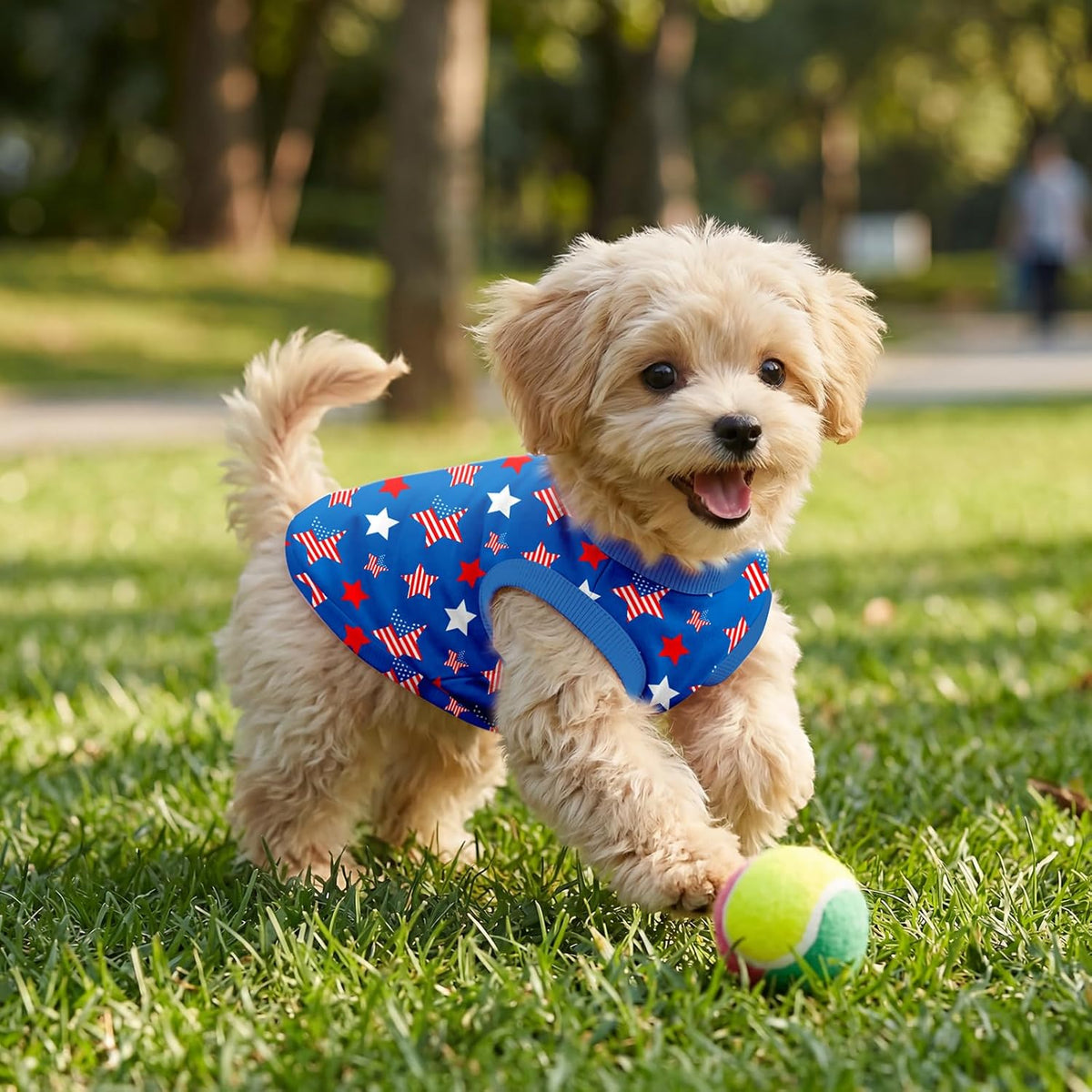 Stylish sleeveless dog shirt for festive pet celebrations