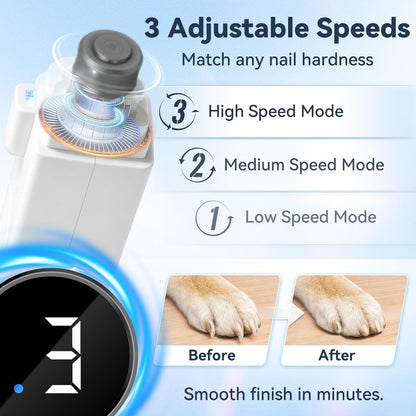 Bedama pet nail tool Type-C charging port view