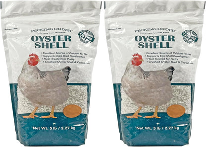 Close up product view of the premium bioavailable calcium supplement for backyard laying hens