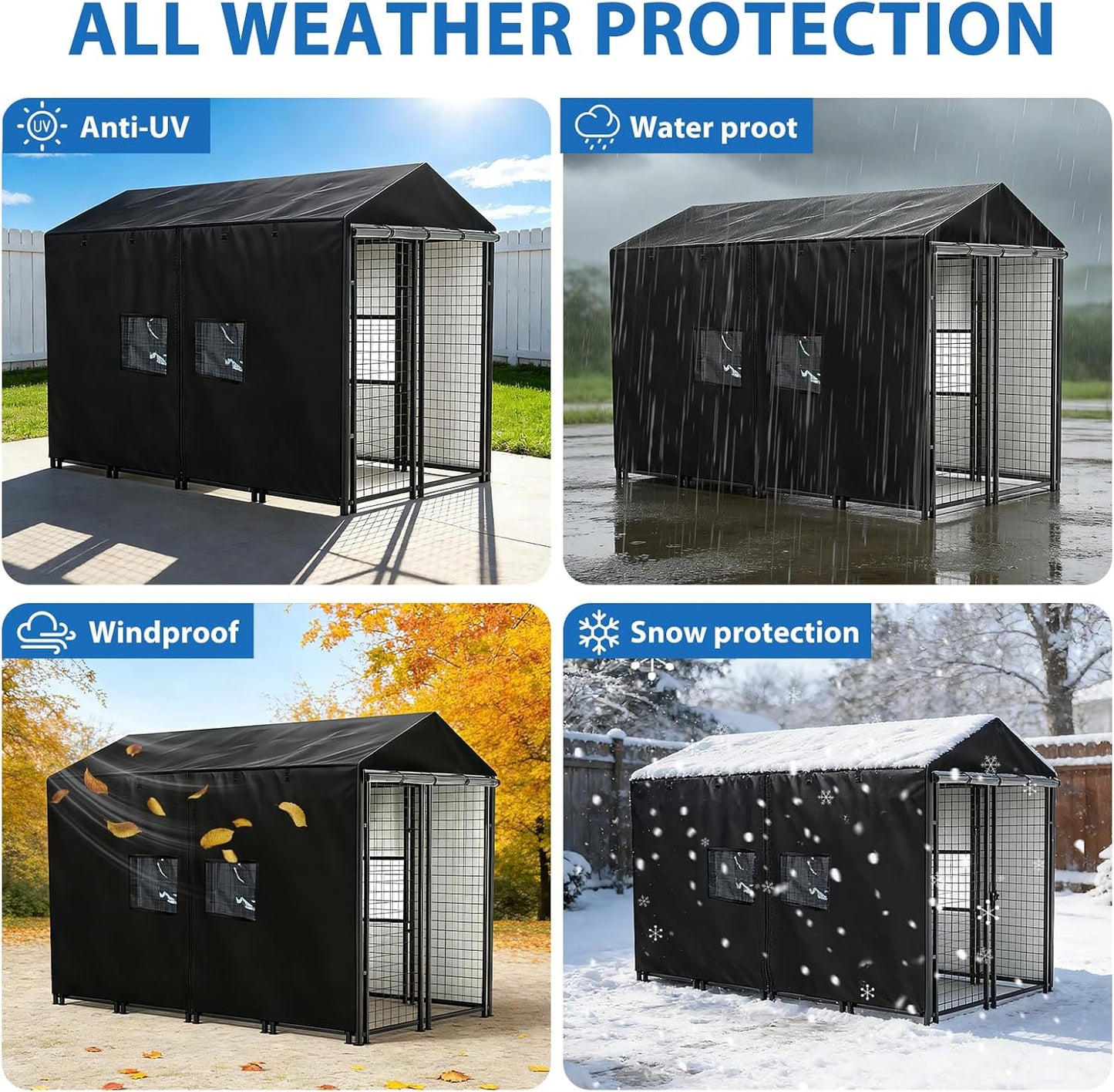 Premium imported pet cage accessory showcasing the clear PVC window panel.