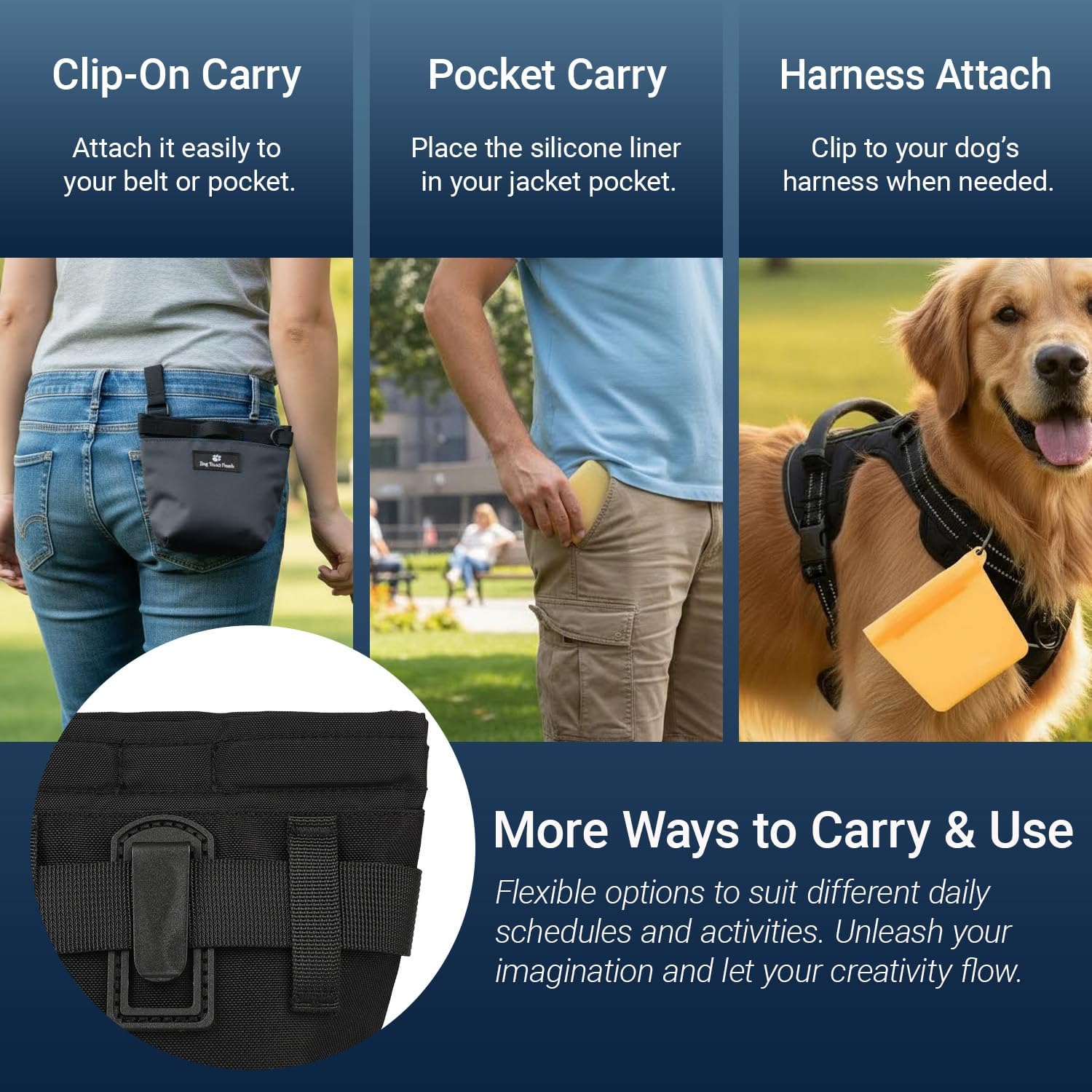 Inside view of Juruaa dog snack pouch