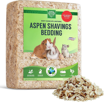 Small Pet Select natural aspen bedding showcasing no dust particles