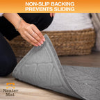 Anti skid backing on Neater Pets litter trapper pad
