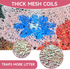 Premium PVC kitty litter trapping mat highlighting deep coil textured mesh texture