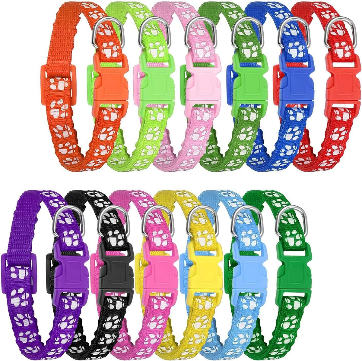Chenkaiyang 12 pack puppy identification collars front view