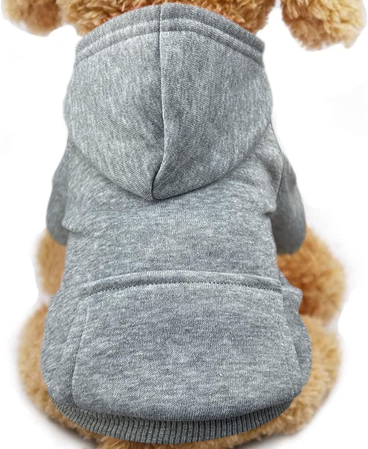 Jecikelon Soft Dog Hoodies for Small Dogs, Fleece Puppy Sweatshirt with Pockets, Warm Winter Cold Weather Coats for Pet Cat, Cute Clothes Puppy Costume (Coffee, Small) - Image 14