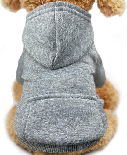 Jecikelon Soft Dog Hoodies for Small Dogs, Fleece Puppy Sweatshirt with Pockets, Warm Winter Cold Weather Coats for Pet Cat, Cute Clothes Puppy Costume (Coffee, Small) - Image 14