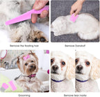 Ergonomic handles of the pink BENSEAO pet hair remover tool set