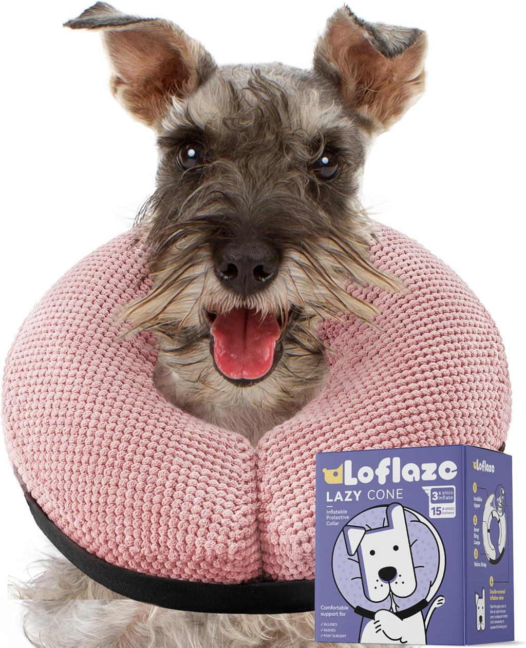 Loflaze Soft Inflatable Dog Cone Collar for Large Medium Small Dogs Cats - After Surgery Dog Neck Donut Collar, ECollar Alternatives for Recovery - Image 9