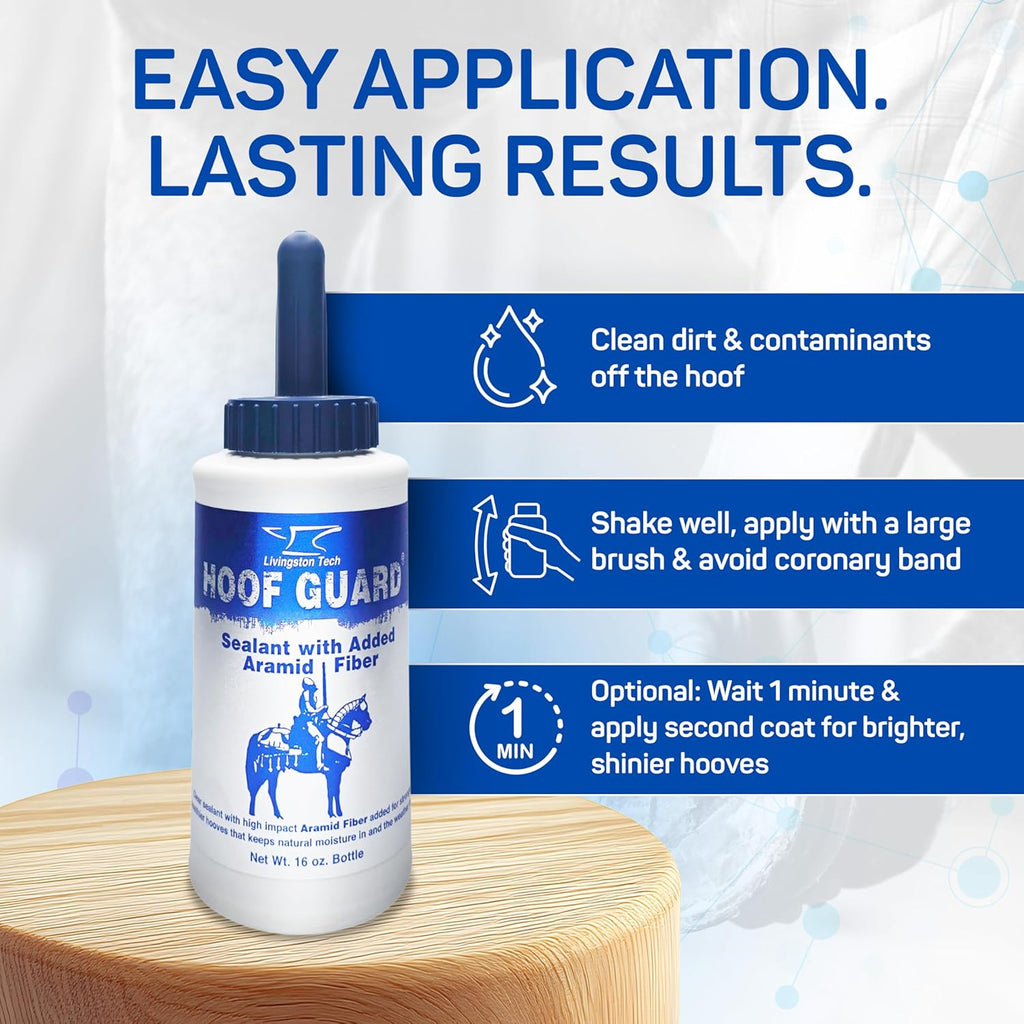 Professional farrier approved hoof sealant for filling nail holes