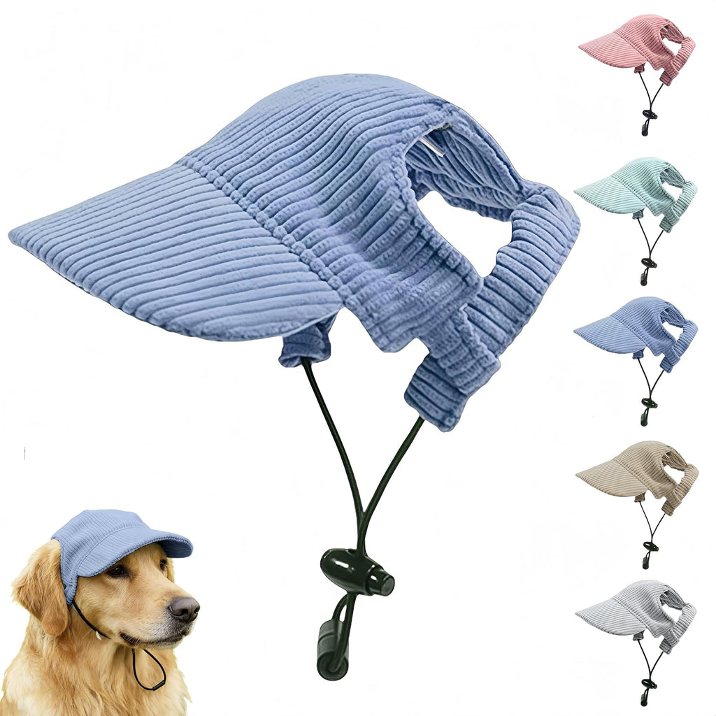 Detailed texture of corduroy fabric on pink pet visor