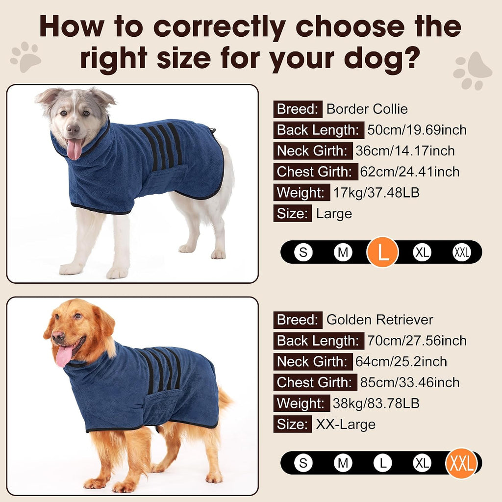 Detailed view of high collar on HezzLuv pet drying coat