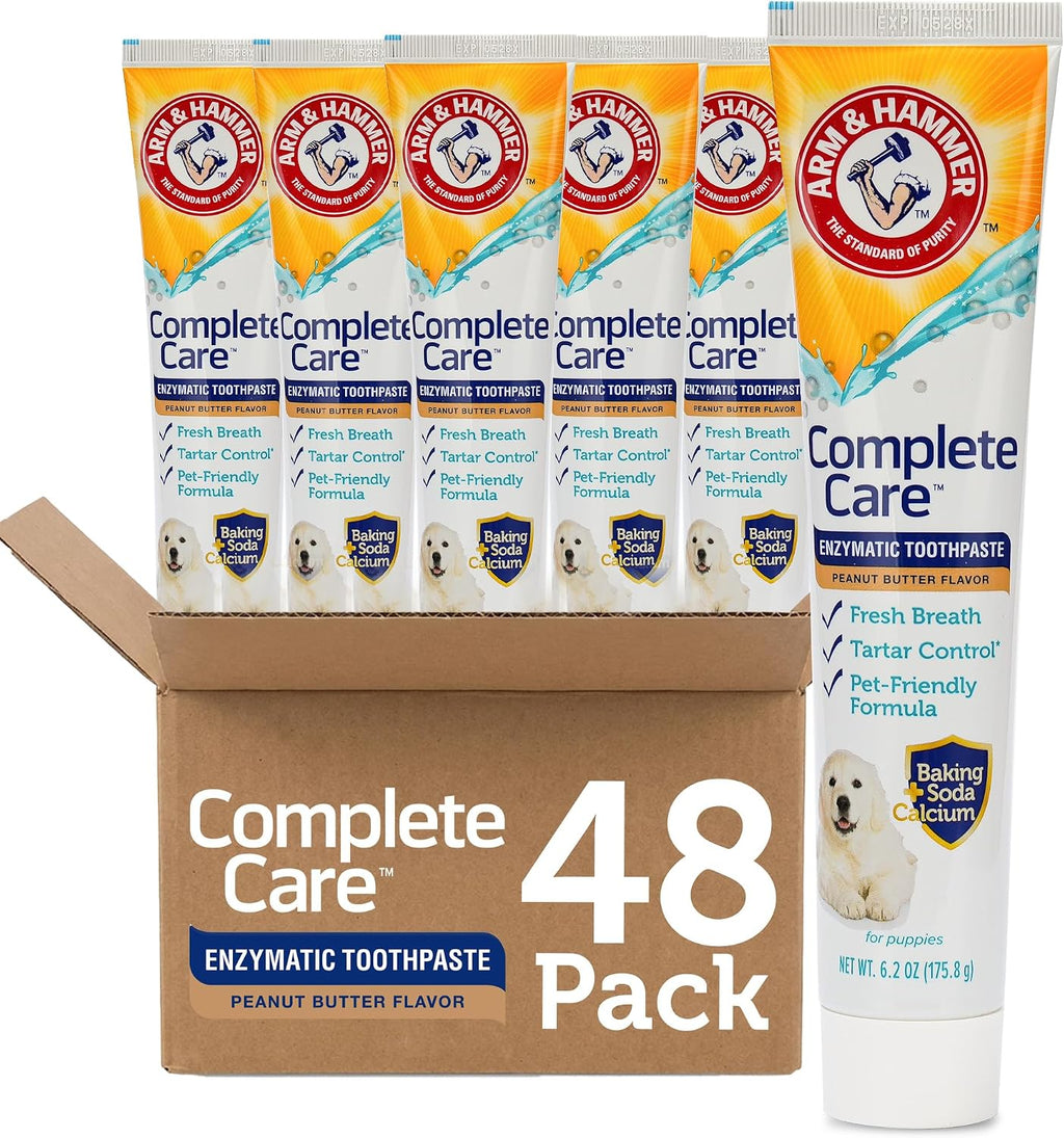 Arm & Hammer Complete Care Enzymatic Dog Toothpaste, Peanut Butter Flavor, Baking Soda and Calcium, Enzymatic Tartar Control Formula, Non-Toxic, Fluoride Free, 6.2 Oz - Image 11