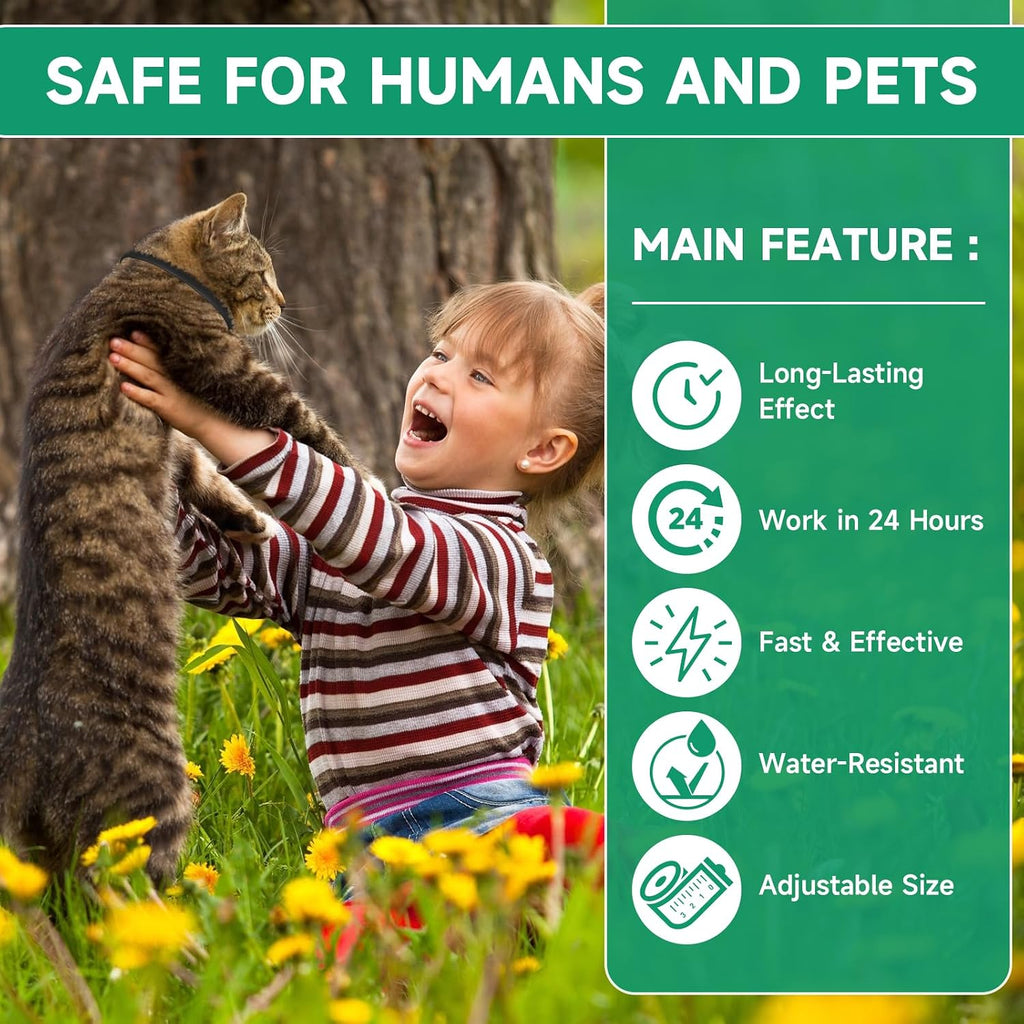 Top view of Woyamay 4 pack cat flea and tick protection set