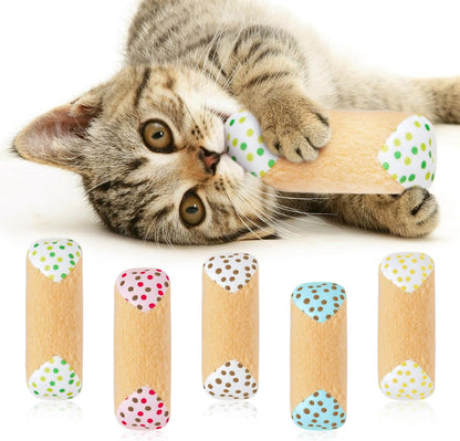 MALLMALL6 6Pcs Frosted Animal Cookie Catnip Crinkle Paper Sound Toys Gift for Cat, Catmint Teething Chew Kick Interactive Toy for Indoor Cats, Soft Candy Pet Presents Supplies for Kitten Lover - Image 14