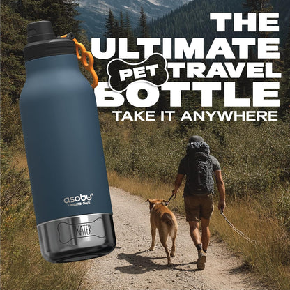 BPA free stainless steel dog adventure bottle for hiking and travel