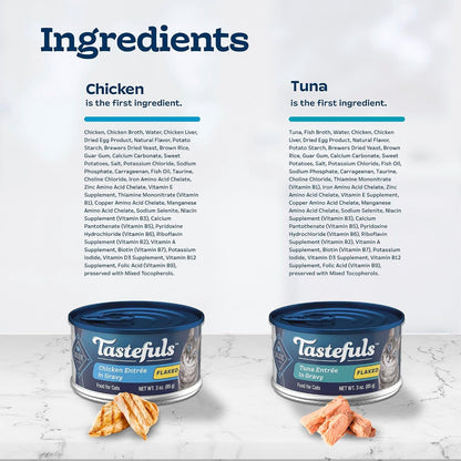 Top view of Blue Buffalo Tastefuls wet cat food cans