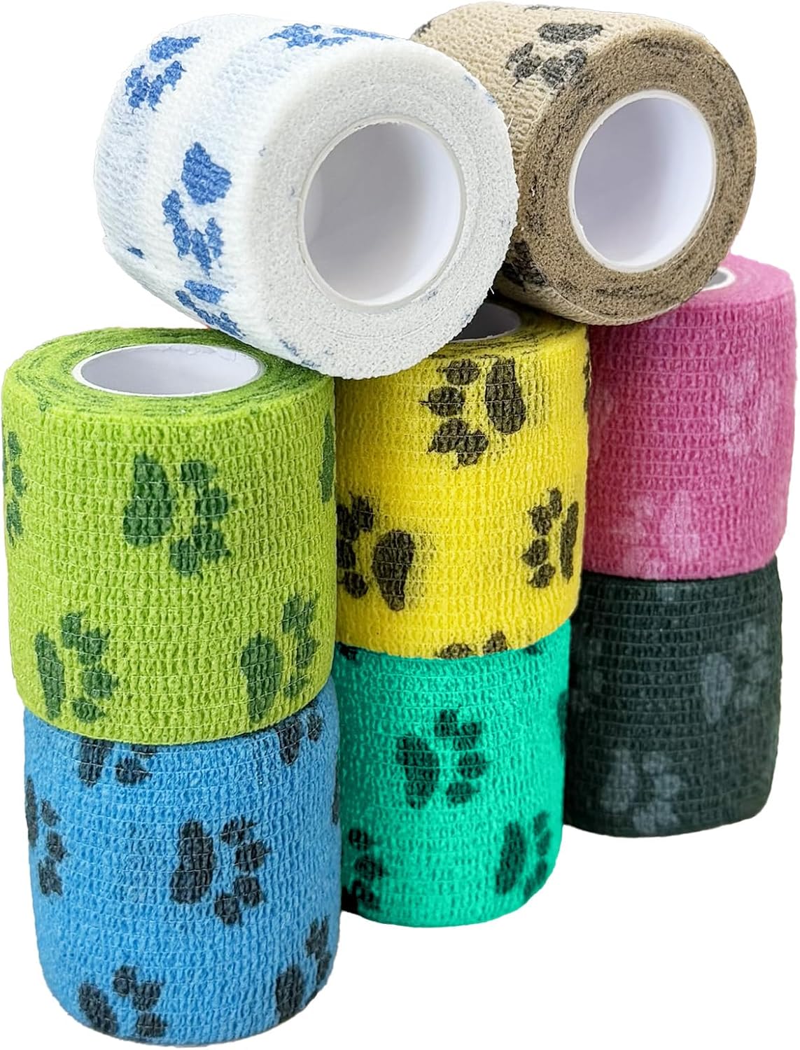 2 Inch Self Adhesive Bandage Vet, First Aid for Dogs Cats Horses, Great for Paws, Legs & Tails, Individually Wrapped, 8 Rolls, Daybreak Paw - Image 14