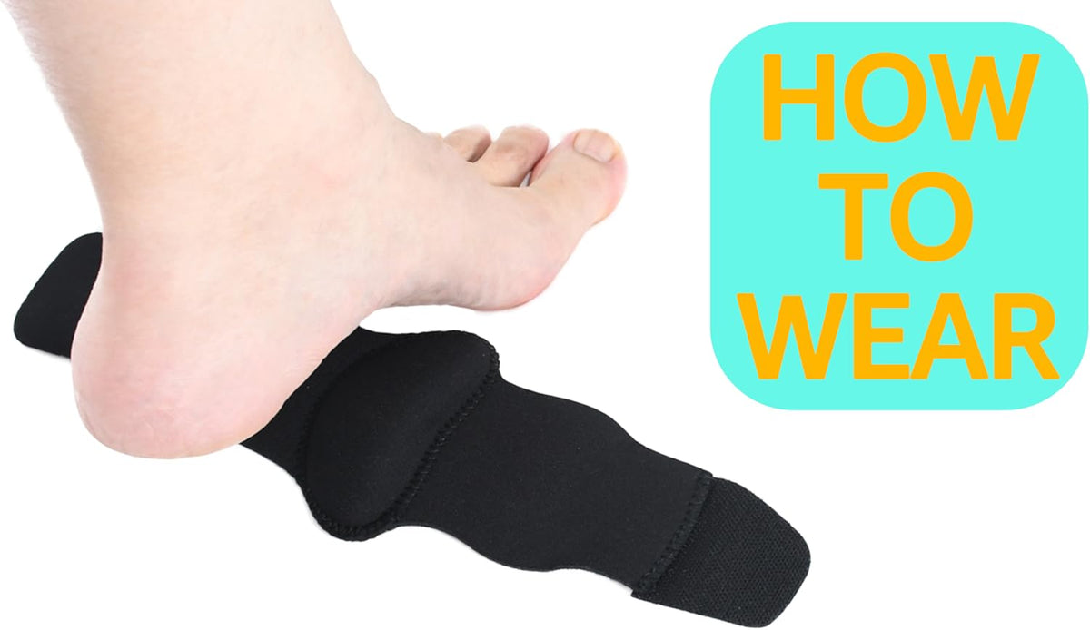 Demonstration of the adjustable Velcro strap for personalized foot sizing.