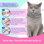 Instructions label on Kaden flea collar packaging