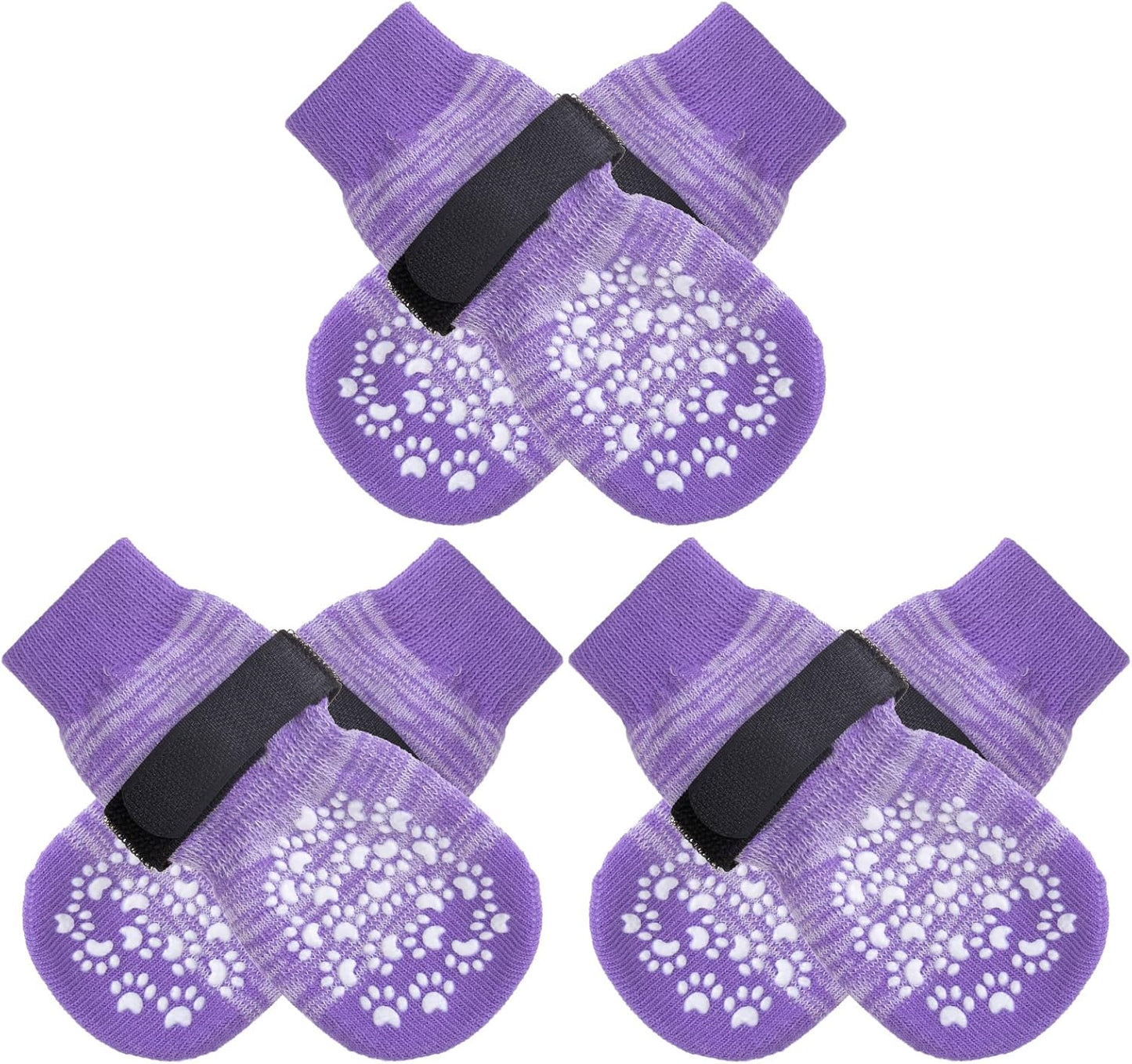 EXPAWLORER 6Pcs Anti-Slip Dog Socks to Prevent Licking Paws,Dog Shoes for Hot Pavement,Dog Booties Traction Control on Hardwood Floor,Boots & Paw Protectors, for Puppy Small Medium Large Senior Dogs - Image 13