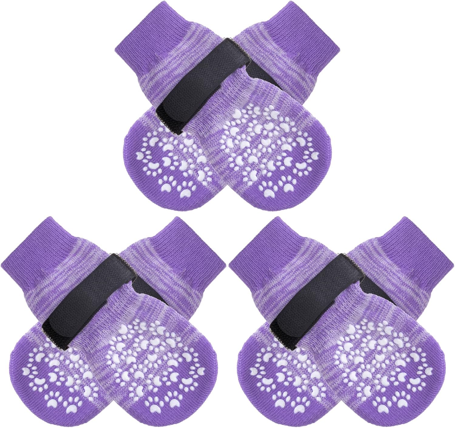 EXPAWLORER 6Pcs Anti-Slip Dog Socks to Prevent Licking Paws,Dog Shoes for Hot Pavement,Dog Booties Traction Control on Hardwood Floor,Boots & Paw Protectors, for Puppy Small Medium Large Senior Dogs - Image 13