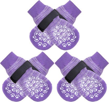 EXPAWLORER 6Pcs Anti-Slip Dog Socks to Prevent Licking Paws,Dog Shoes for Hot Pavement,Dog Booties Traction Control on Hardwood Floor,Boots & Paw Protectors, for Puppy Small Medium Large Senior Dogs - Image 13
