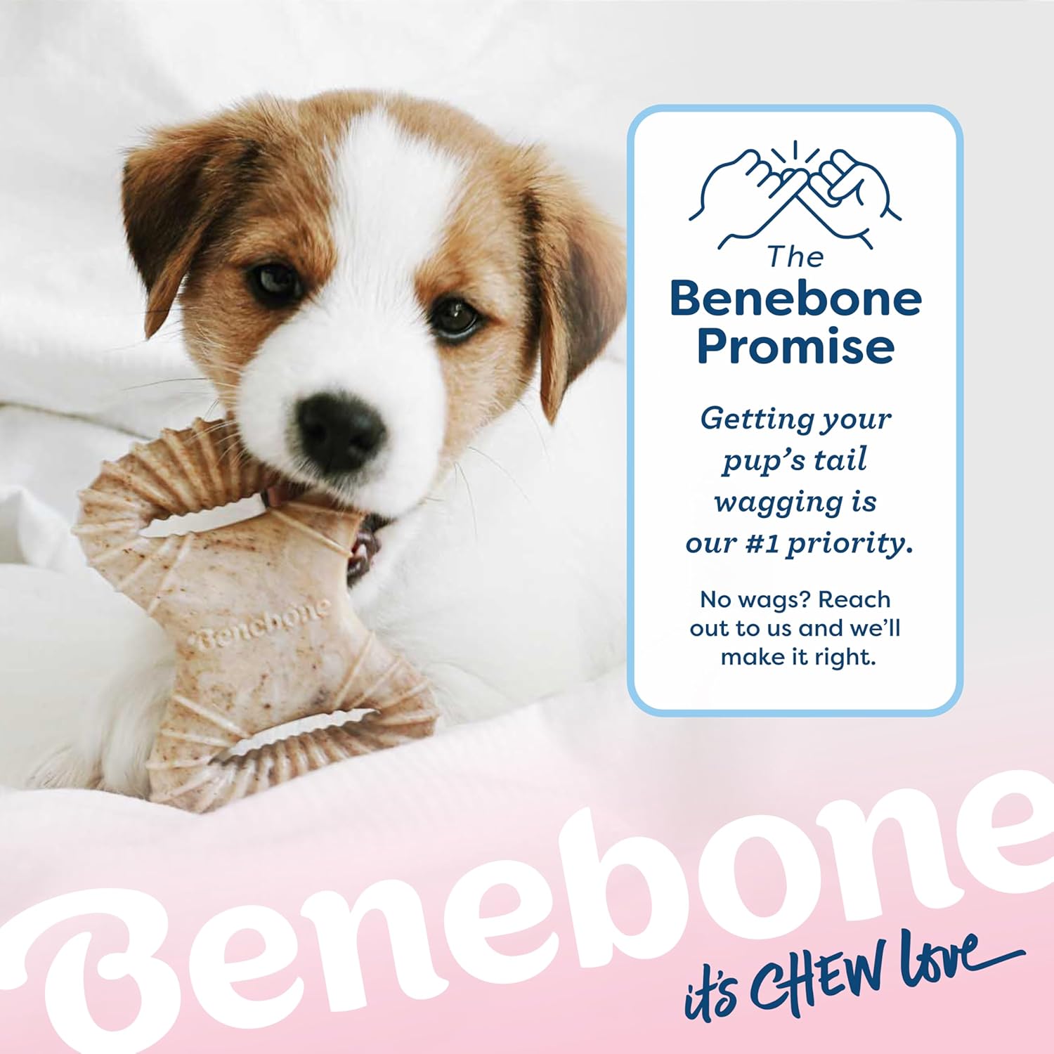 Benebone Puppy 2-Pack Dental Chew/Wishbone Dog Chew Toys, Made in USA, Real Bacon Flavor - Image 6