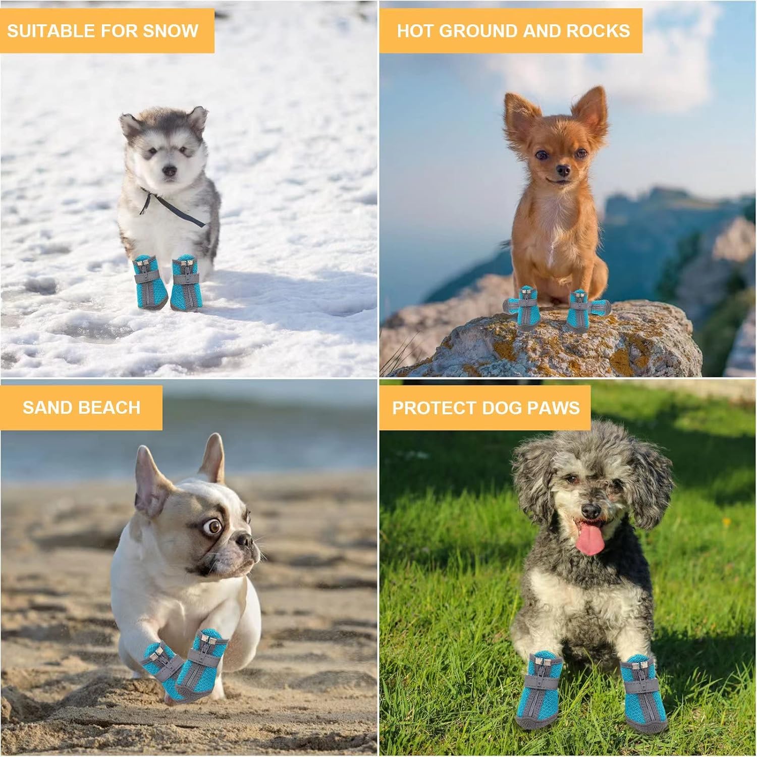 Dtyxpet dog paw protector showing breathable mesh fabric