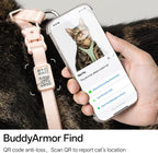 Adjustable one piece cat safety harness side view details