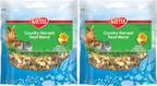 Rabbit enjoying Kaytee Country Harvest Treat Blend from a bowl