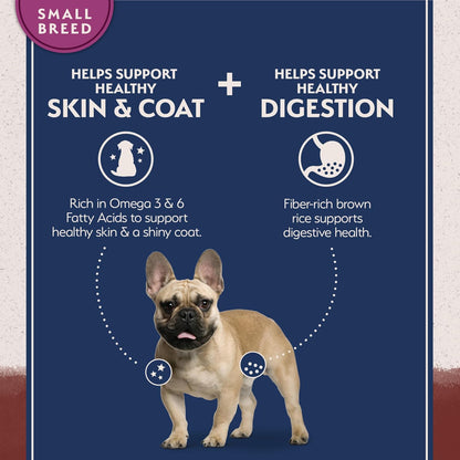 USA imported limited ingredient dry food for small dogs sensitive stomachs.