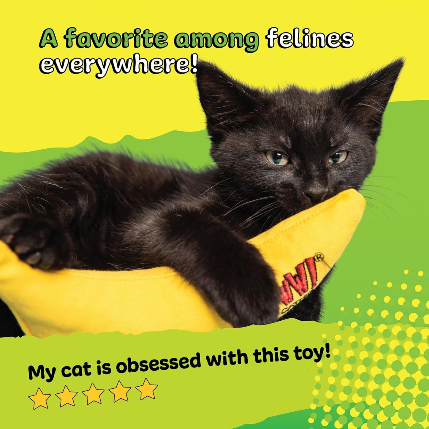 Yeowww! Catnip Chi-CAT-a Banana Toy for Cats - 7 Inches - Durable Cotton Twill - Made in the USA - Stuffed with Organically Grown Catnip - Image 9