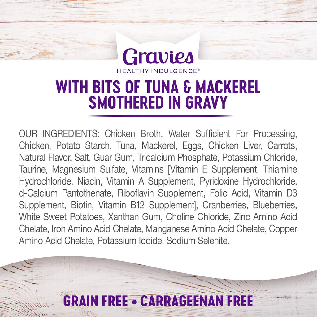 Nutritional information for natural tuna and mackerel cat food