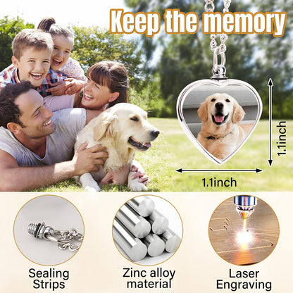 HJX personalized pet cremation jewelry back view highlighting custom laser engraved text option
