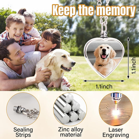 HJX personalized pet cremation jewelry back view highlighting custom laser engraved text option