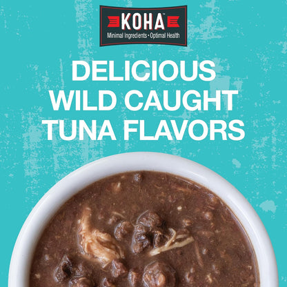A close up view of the moisture rich texture of tuna and salmon entree wet cat food.