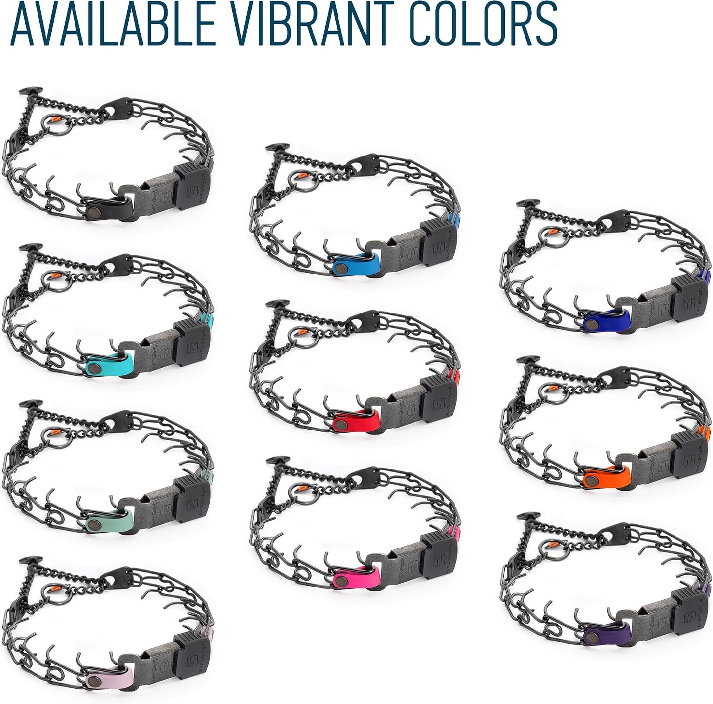 Herm Sprenger imported dog collar showing how individual links can be adjusted for a custom fit.