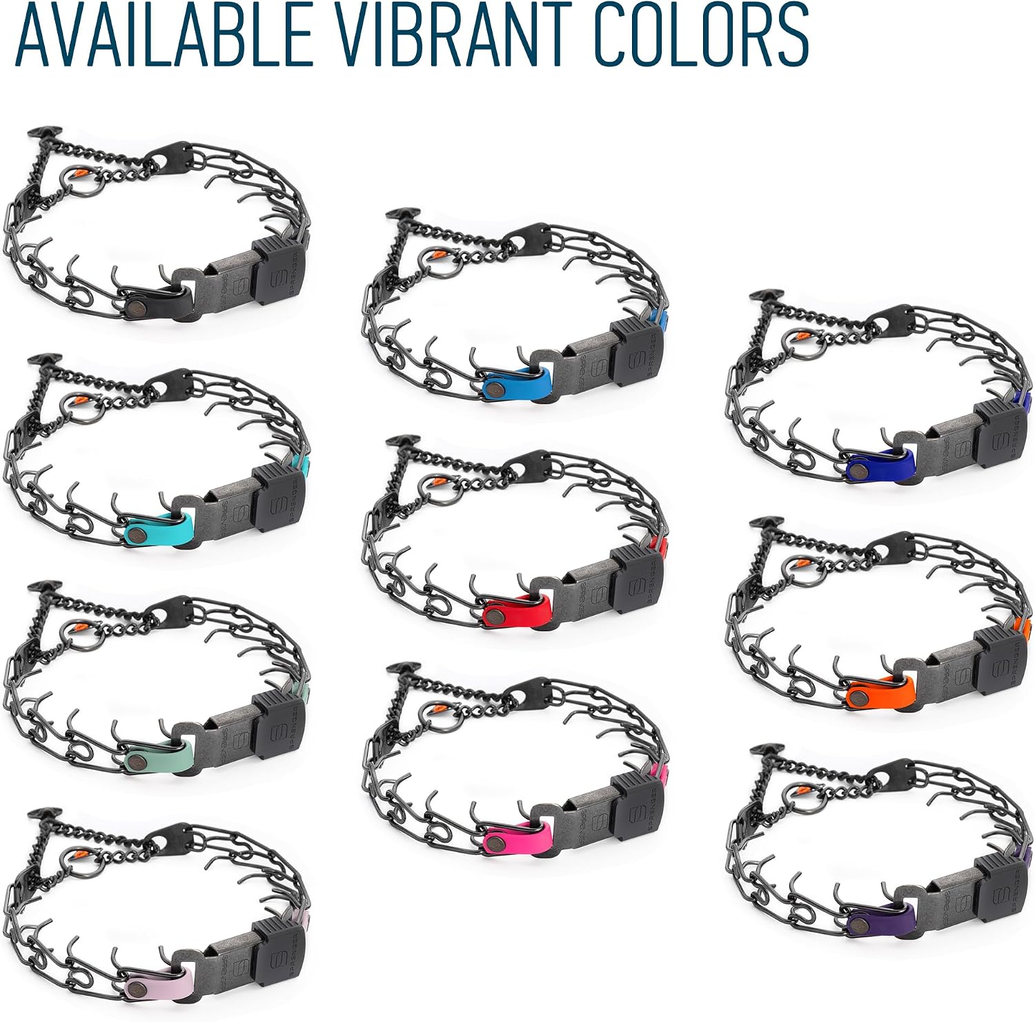 Herm Sprenger imported dog collar showing how individual links can be adjusted for a custom fit.