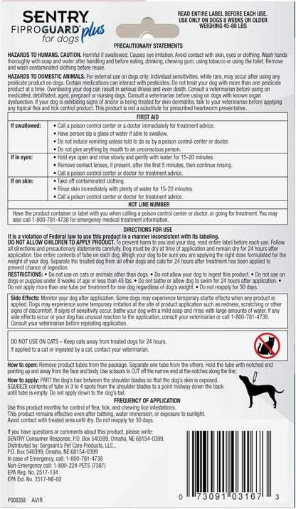 Waterproof flea and tick prevention treatment for large dogs close up view