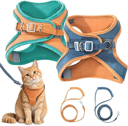 Cat Harness and Leash, Cat Harness Escape Proof, Soft Adjustable Cat Leash Breathable Comfortable Vest Easy to Wear, Easy Walk Leash for Small Medium Cats Kittens for Indoor Outdoor (Blue, XL) - Image 9