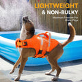 Queenmore pet flotation vest side profile showing the secure adjustable straps