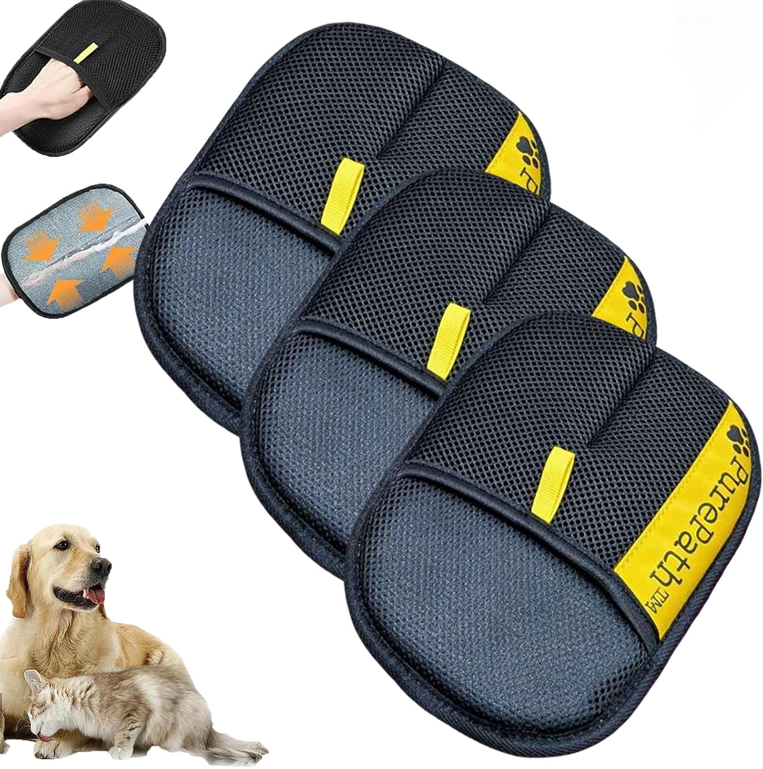 Hair Remover Glove, Electrostatic Pet Hair Remover Glove for Dogs and Cats, Cat Hair Removal Brush, Pet Grooming Supplies for Clothing, Couch, Carpet, Car Seat, Bed, Laundry (1Pc) - Image 11
