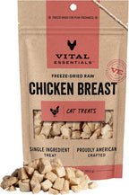 Vital Essentials Freeze Dried Cat Treats | Chicken Breast, Single Ingredient | Premium Quality | Grain Free, Healthy Treats for Cats, 4 oz Bag - Image 12