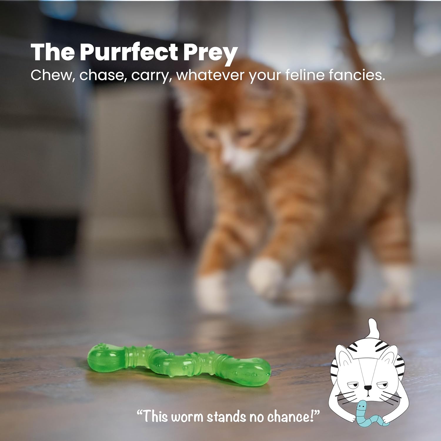 Side profile of Petstages dental chew toy for cats