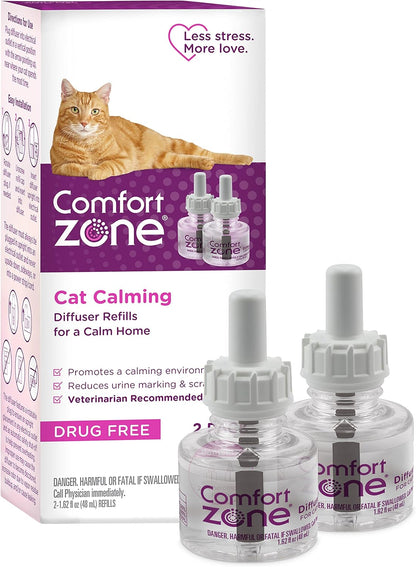 COMFORT ZONE Cat Calming Diffuser Refill, 6 Pack - Cat Calming Pheromone Refills Help Reduce Anxiety, Stress, Scratching, Urine Marking, Aggression, (30-Day Refills, 180-Day Supply) - Image 11